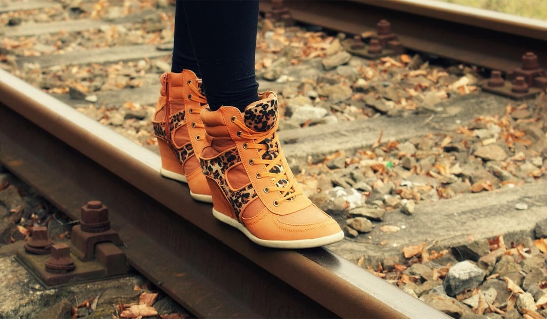 Balancing on train track