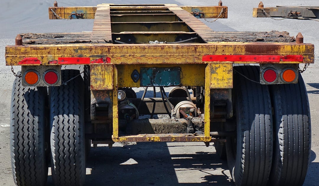 Yellow Container Chassis