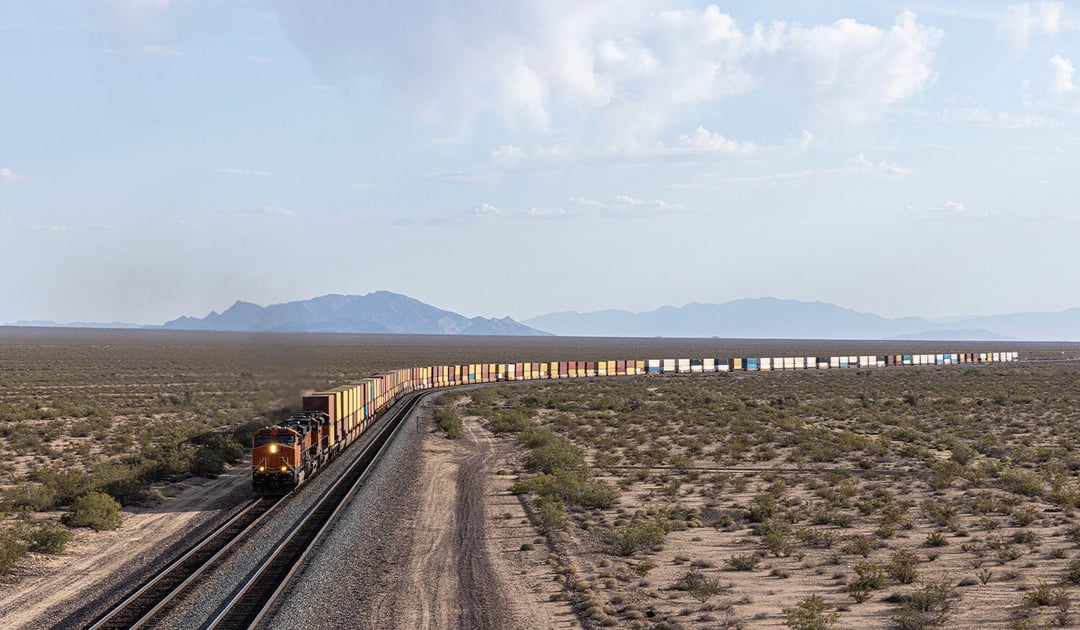 Double Stack Train on the Plains