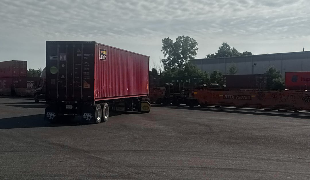Dray truck at yard