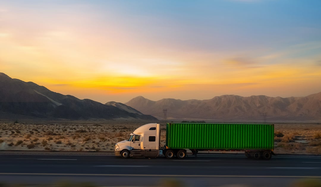 Dray Truck on Highway