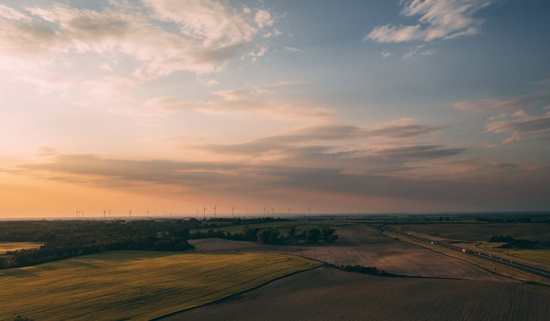 Green field wind farm train