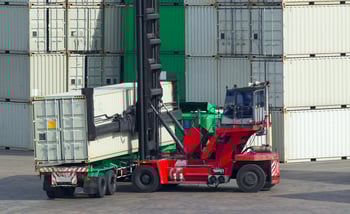temp controlled Intermodal container loading