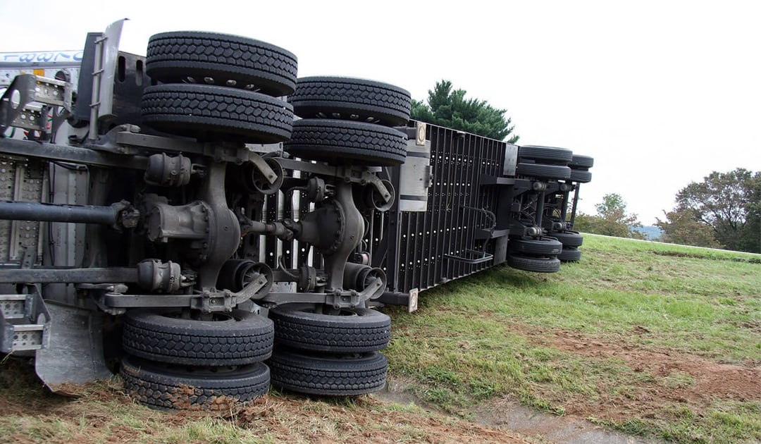 Overturned Semi Truck