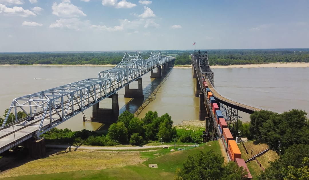 Train Crossing Mississippi