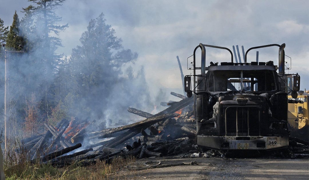 Truck Log Fire