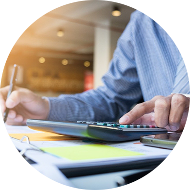 Calculator Receipt Circle